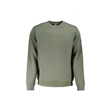 Bluza barbati fara fermoar cu imprimeu cu logo - Regular fit - Negru