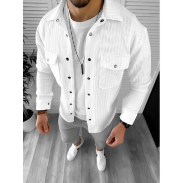 Camasa barbati casual alba cu mic defect DEF724  D2-5.2