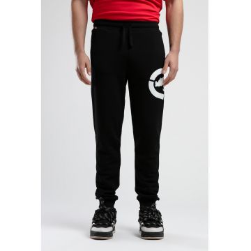 Pantaloni de trening cu snur de ajustare si logo