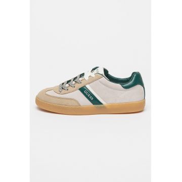 Pantofi sport de piele intoarsa cu garnituri de piele ecologica