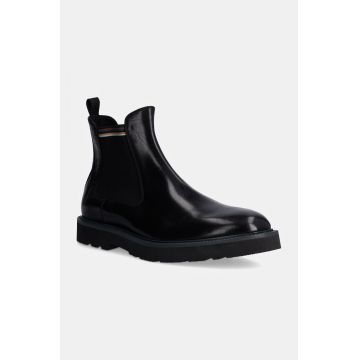 Paul Smith ghete chelsea de piele barbati, culoarea negru, M1S-AGO05-NPAR