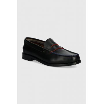 Paul Smith mocasini de piele barbati, culoarea negru, M1S-LID05-NLEA