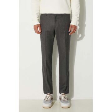 Paul Smith pantaloni de lana culoarea gri, cu fason chinos, M1R-150M-G00109