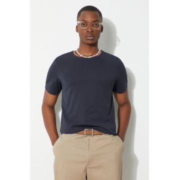 Paul Smith tricou din bumbac barbati, culoarea albastru marin, neted, M1R-697PS-H00084