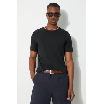 Paul Smith tricou din bumbac barbati, culoarea negru, neted, M1R-697PS-H00084