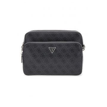 Rucsac crossbody de piele ecologica cu monograma Milano