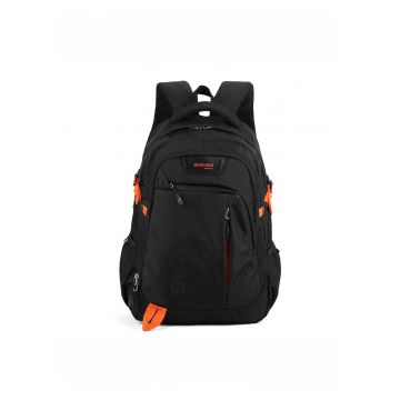 Rucsac cu imprimeu logo - Negru/Portocaliu