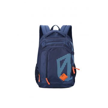 Rucsac cu imprimeu si compartiment pentru laptop - Bleumarin