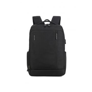 Rucsac dreptunghiular din material textil - Negru