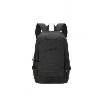 Rucsac unisex din material textil cu model uni Rucsac unisex din material textil cu model uni