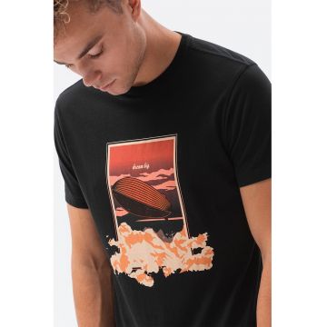 Tricou de bumbac cu imprimeu Airship