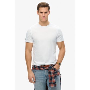 Tricou din bumbac cu decolteu la baza gatului