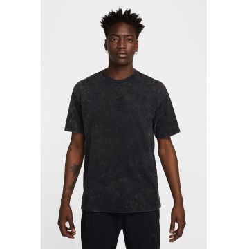 Tricou din bumbac cu decolteu la baza gatului