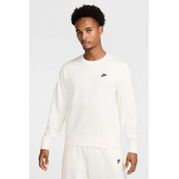 Bluza de trening cu decolteu la baza gatului si logo brodat