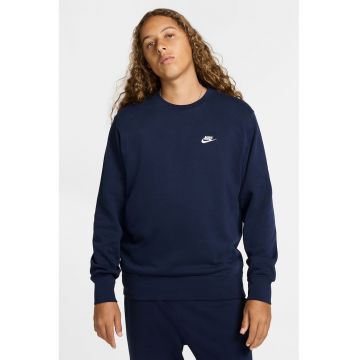 Bluza de trening cu decolteu la baza gatului si logo brodat