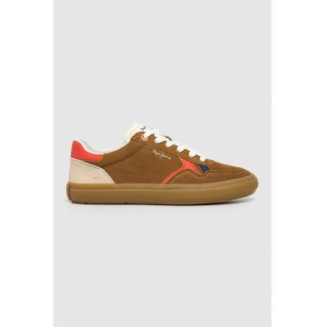 Pantofi sport de piele intoarsa cu logo