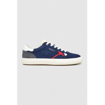 Pantofi sport de piele intoarsa cu logo