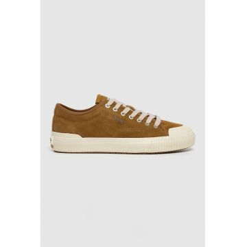 Pantofi sport de piele intoarsa cu logo