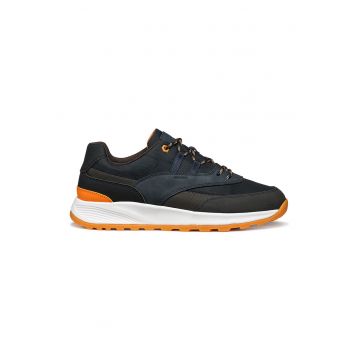Pantofi sport wedge din material textil cu insertii de piele ecologica