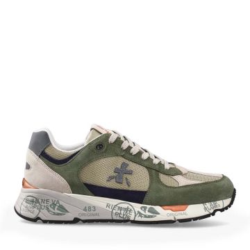 Sneakers bărbați Premiata Mase kaki din piele întoarsă și textil 1699BP7295VKA