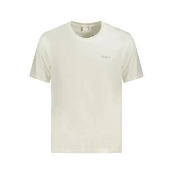 Tricou barbati - cu mini imprimeu - Regular fit - Alb