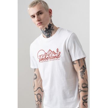Tricou cu logo si decolteu la baza gatului