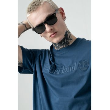Tricou de bumbac cu logo brodat