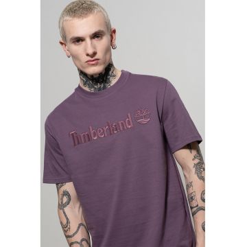 Tricou de bumbac cu logo brodat