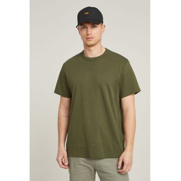 Tricou de bumbac organic cu decolteu la baza gatului