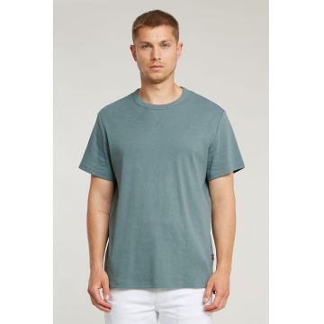 Tricou de bumbac organic cu decolteu la baza gatului