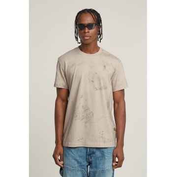 Tricou de bumbac organic cu imprimeu abstract