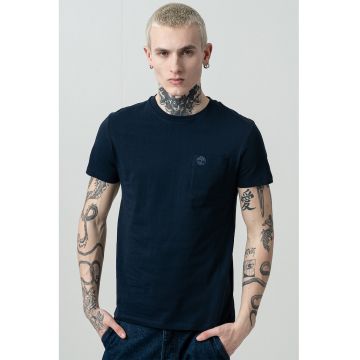 Tricou din bumbac cu buzunar aplicat pe piept Dun-Riv