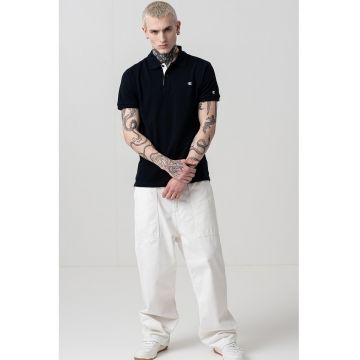 Tricou polo cambrat cu logo