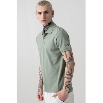 Tricou polo cambrat cu logo
