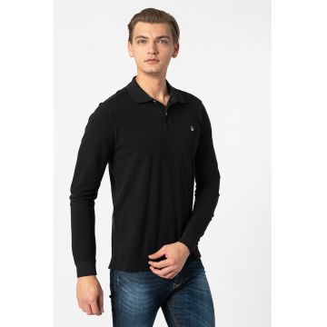 Bluza polo din material pique si bumbac