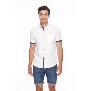 Camasa slim fit cu maneci scurte