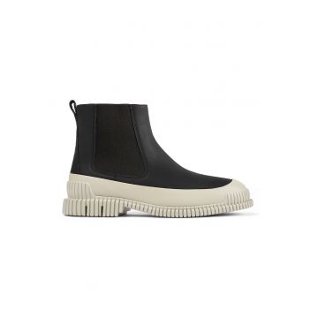 Ghete Chelsea din piele cu aspect masiv