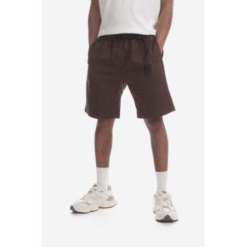 Gramicci pantaloni scurți din bumbac G-Short culoarea maro G101.OGT-purple