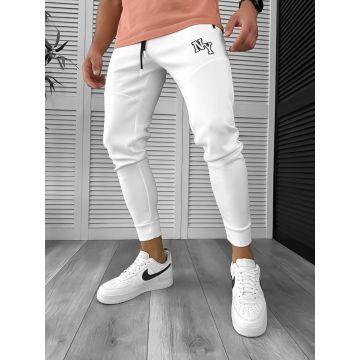 Pantaloni de trening albi cu defect DEF737 D3-5.2