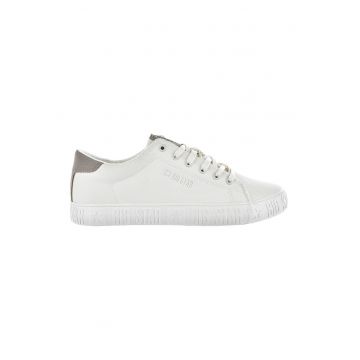 Pantofi sport de piele ecologica cu logo