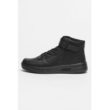 Pantofi sport mid-high de piele ecologica cu banda velcro Finster