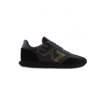 Pantofi sport  pentru Barbati - black white vintage - X8X101-XK257-M701 - Negru - Negru