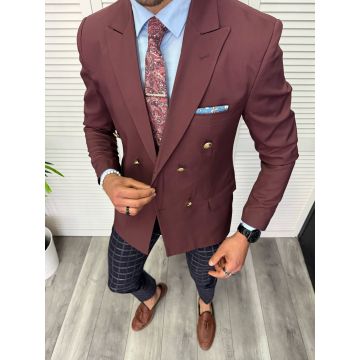 Sacou barbati slim fit  2 randuri de nasturi 11866 16-2.2
