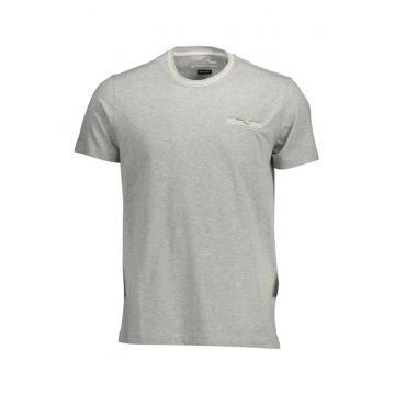Tricou barbati - cu buzunar pe piept - Regular fit - Verde inchis