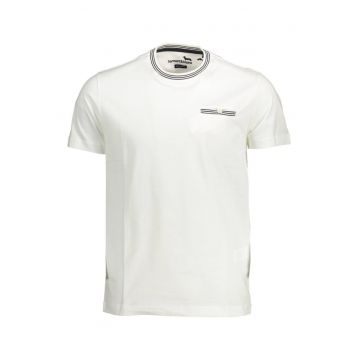 Tricou barbati - cu buzunar pe piept - Regular fit - Verde inchis