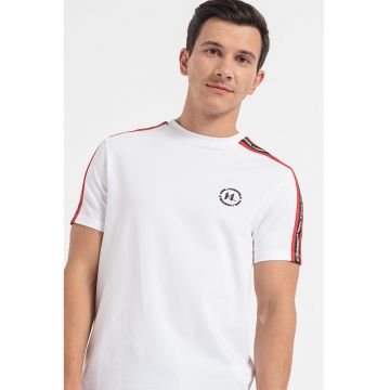 Tricou din amestec de bumbac cu banda logo