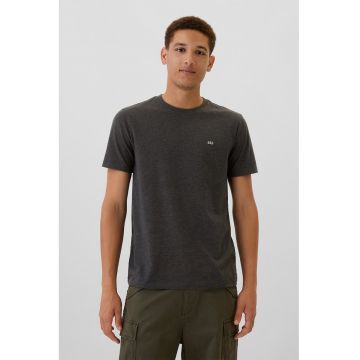 Tricou din amestec de bumbac cu decolteu la baza gatului