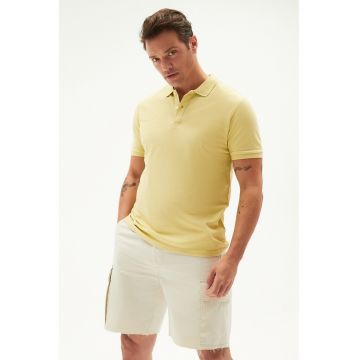 Tricou polo din bumbac pique
