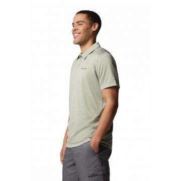 Tricou polo pentru trekking si drumetii - Verde pal