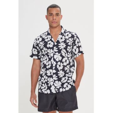 Camasa cu maneci scurte si model floral
